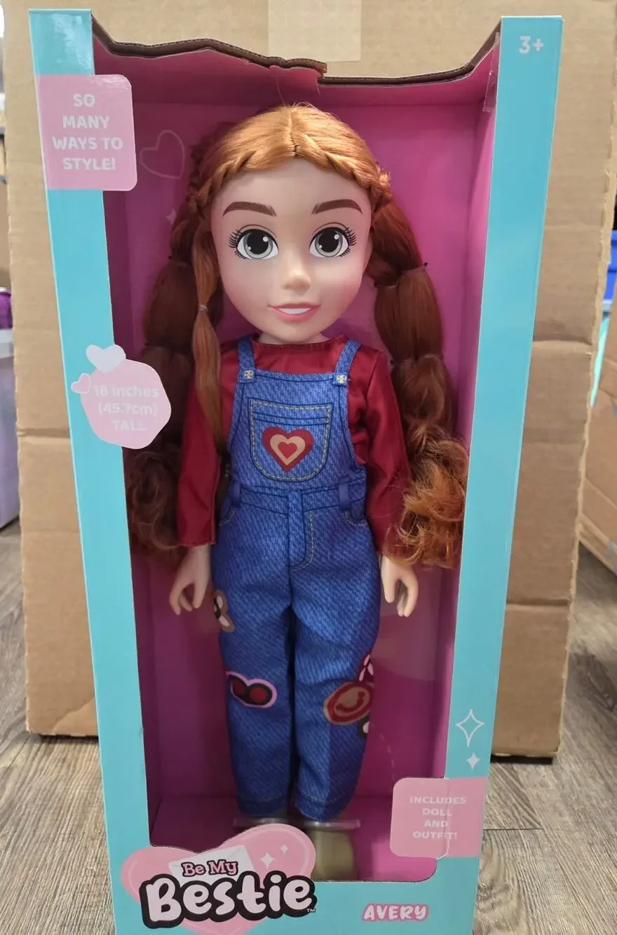 Jakks Pacific Be My Bestie 18-inch Avery Red Hair Light Skin Girl Doll NEW